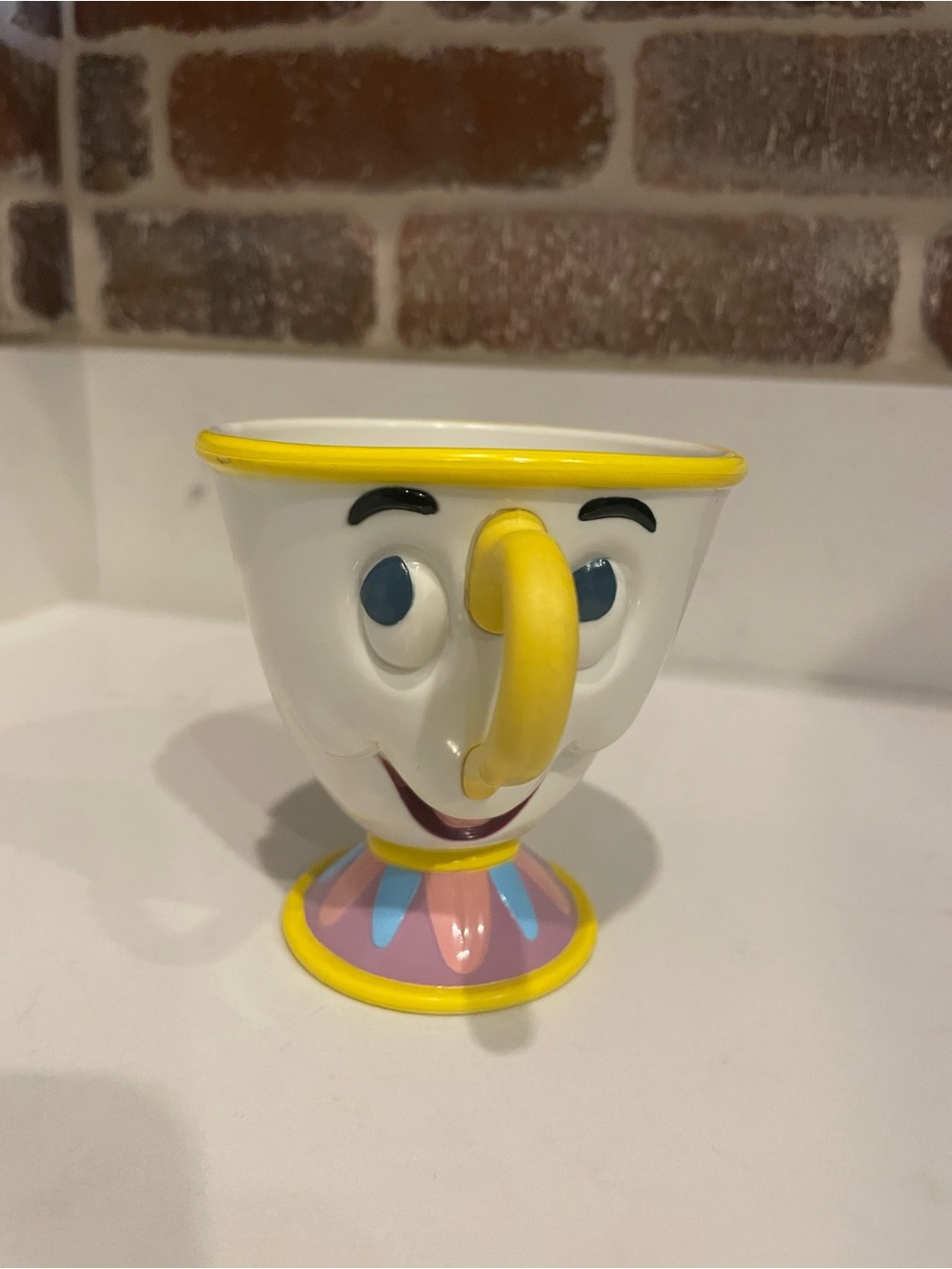 Disney vintage Chip Style Yellow Accent Heavy Plastic Chip Cup
